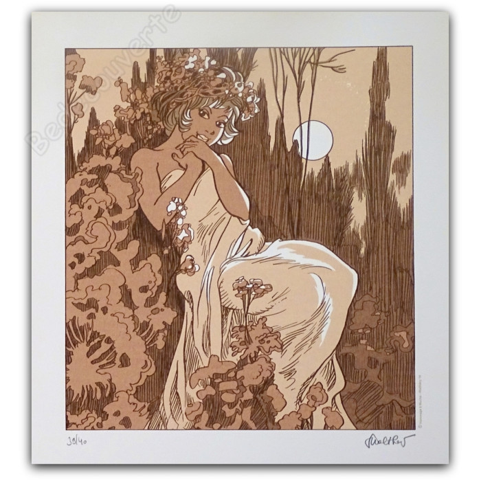 Walthéry - Natacha Hommage à Mucha Lune