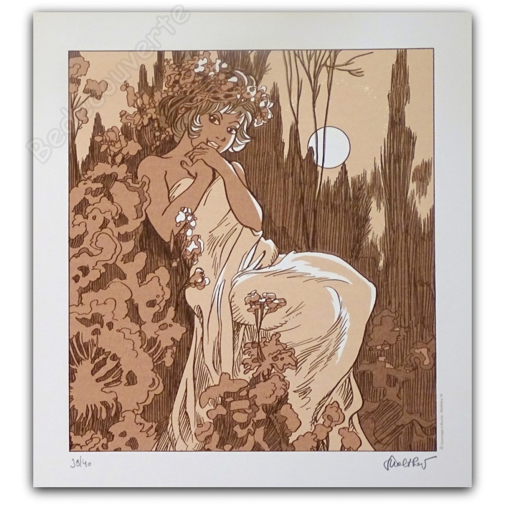 Walthéry - Natacha Hommage à Mucha Lune