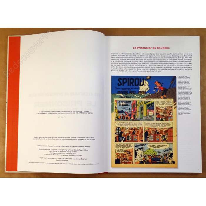 Franquin - Spirou et Fantasio Le Prisonnier du Bouddha L'intégrale Tirage de luxe