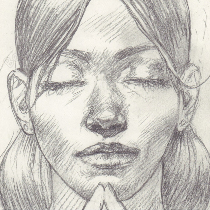 Liberatore Tanino - Dessin Original Portrait de femme - E