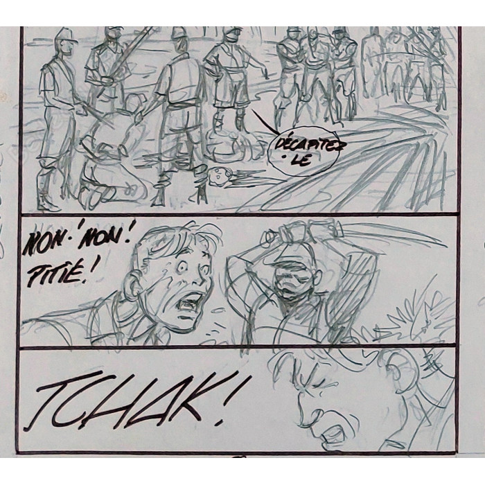 Berthet Philippe - Dessin Original Esquisse du tome 6 Pin-up