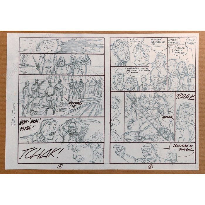 Berthet Philippe - Dessin Original Esquisse du tome 6 Pin-up