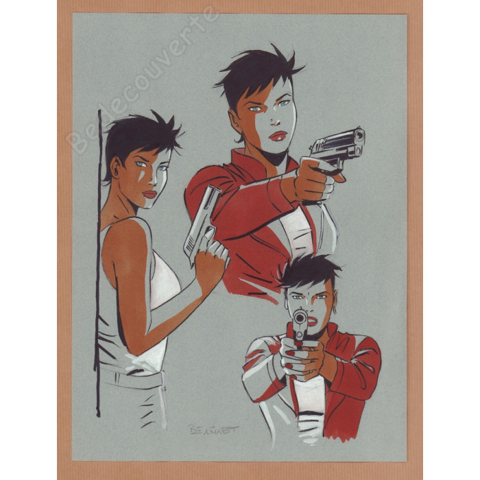 Berthet Philippe - Dessin Original pour Motorcity