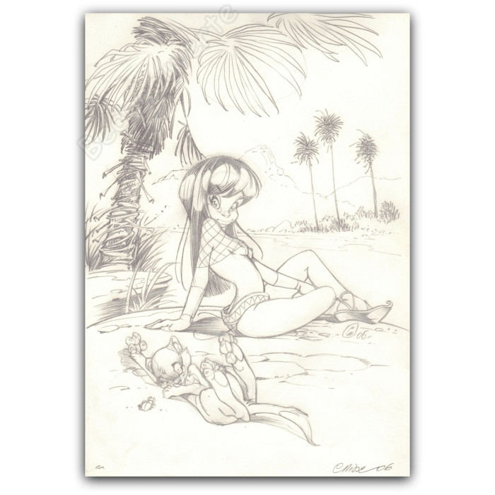 Crisse - Femme à La Plage NB